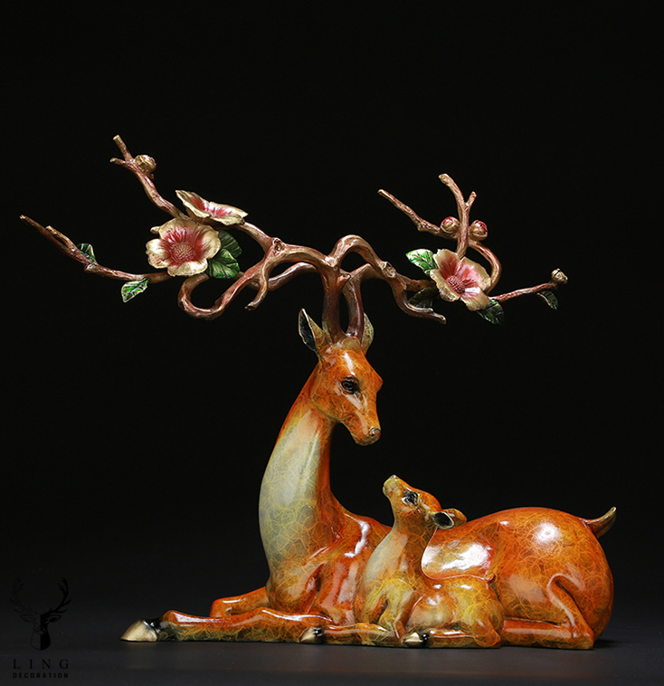 Gia đình hươu(LD10)1-lingdecor.com