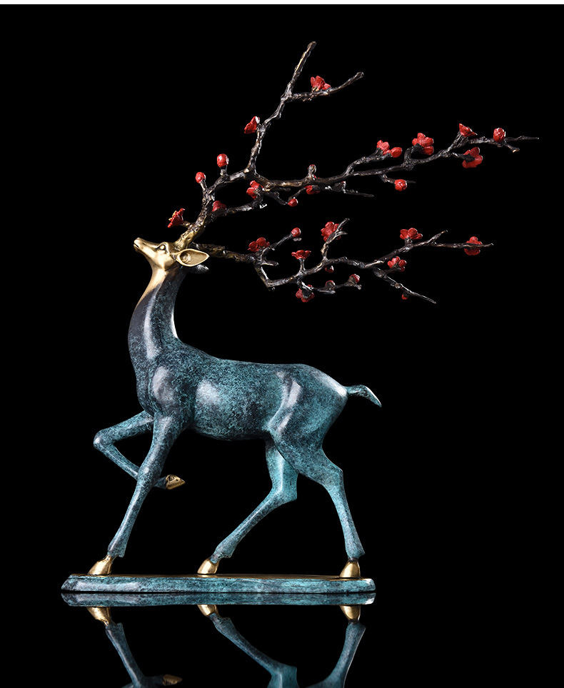 Hươu đồng hoa đào lớn(LD44)lingdecor-ảnh 1
