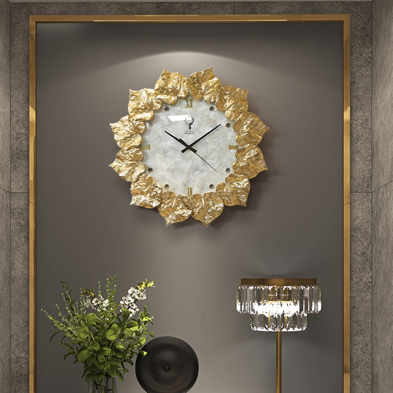 Đồng hồ Lá đồng(LDH35)lingdecor