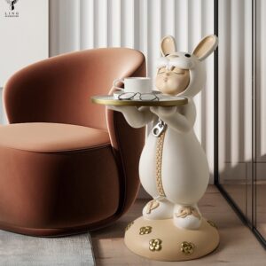 Cô bé thỏ đỡ khay lớn(LDB231)
