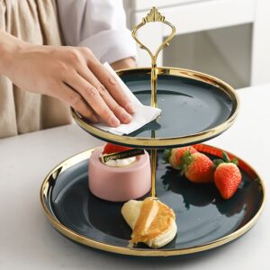 Đĩa gốm 2 tầng trang trí(LKT04)