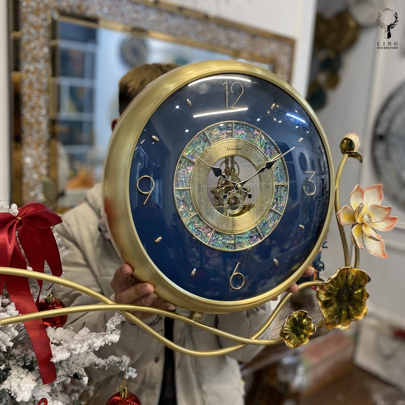 Đồng hồ treo tường hoa sen(LDH135)lingdecor10