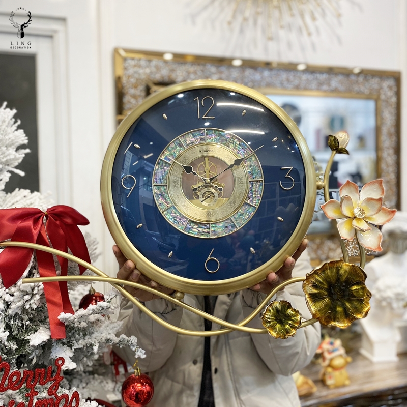 Đồng hồ treo tường hoa sen(LDH135)lingdecor8