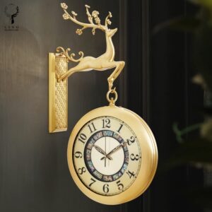 Đồng hồ hươu đồng 2 mặt(LDH167)