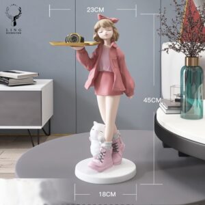 Cô gái đỡ khay(LDB312)lingdecor