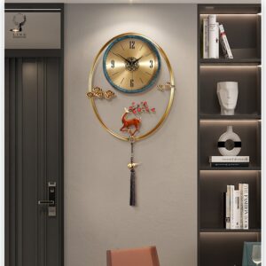 Đồng hồ hươu đồng quả lắc(LDH172)lingdecor