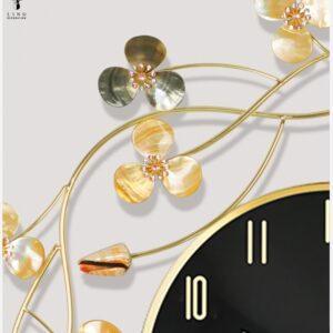 Đồng hồ hoa mai khảm trai(LDH166)lingdecor