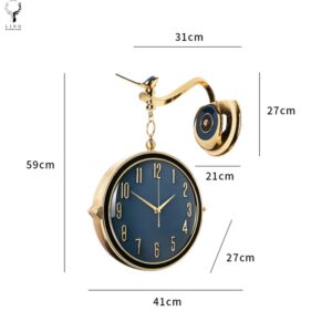 Đồng hồ 2 mặt con chim(LDH157)lingdecor