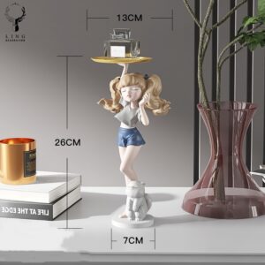 cô gái đỡ khay(LDB313)lingdecor