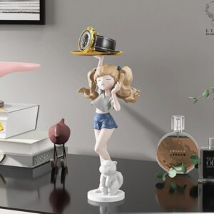 cô gái đỡ khay(LDB313)lingdecor