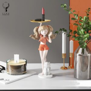cô gái đỡ khay(LDB313)lingdecor