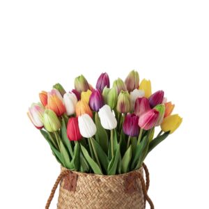 hoa tulip lụa (LHL01)lingdecor