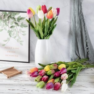 hoa tulip lụa (LHL01)lingdecor