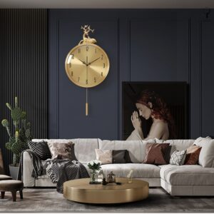 Đồng hồ hươu đồng(LDH174)lingdecor