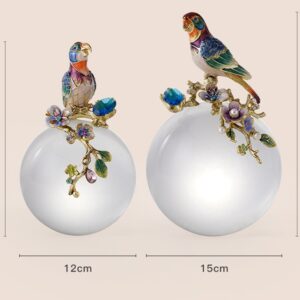 Đôi chim vẹt pha lê(LDB318)lingdecor