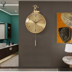 Đồng hồ hươu đồng(LDH174)lingdecor