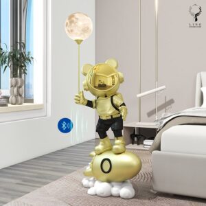 Phi hành gia Gấu kèm loa Bluetooth(LDB326)lingdecor