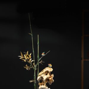 Đôi chim uyên ương trên cành trúc(LD198)lingdecor