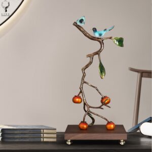 Chim uyên ương cành hồng(LD193)lingdecor
