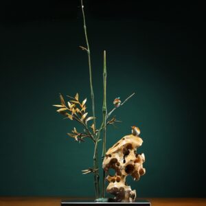 Đôi chim uyên ương trên cành trúc(LD198)lingdecor