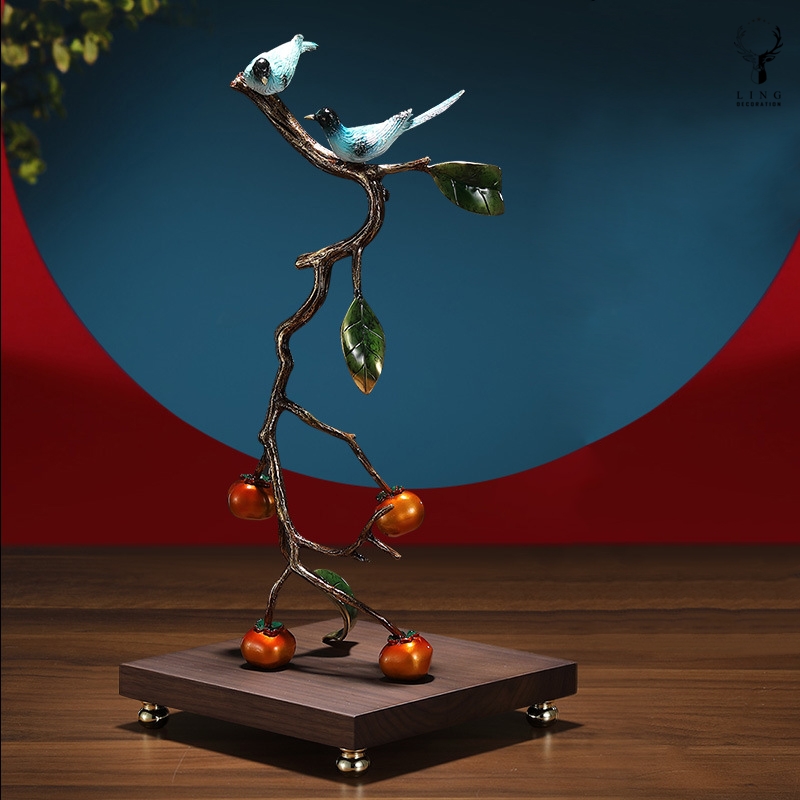 Chim uyên ương cành hồng(LD193)lingdecor!!549748330 Chim uyên ương cành hồng(LD193)lingdecor