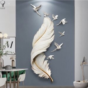 Tranh treo tường lông vũ(LDT127)lingdecor