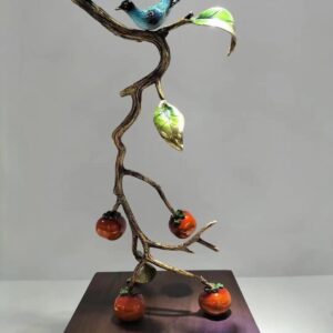 Chim uyên ương cành hồng(LD193)lingdecor