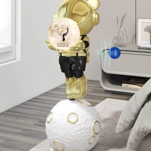 Phi hành gia Gấu ôm đèn kèm loa Bluetooth(LDB327)lingdecor