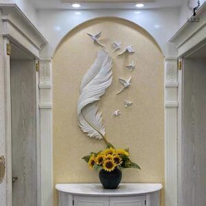Tranh treo tường lông vũ(LDT127)lingdecor