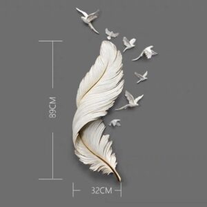 Tranh treo tường lông vũ(LDT127)lingdecor