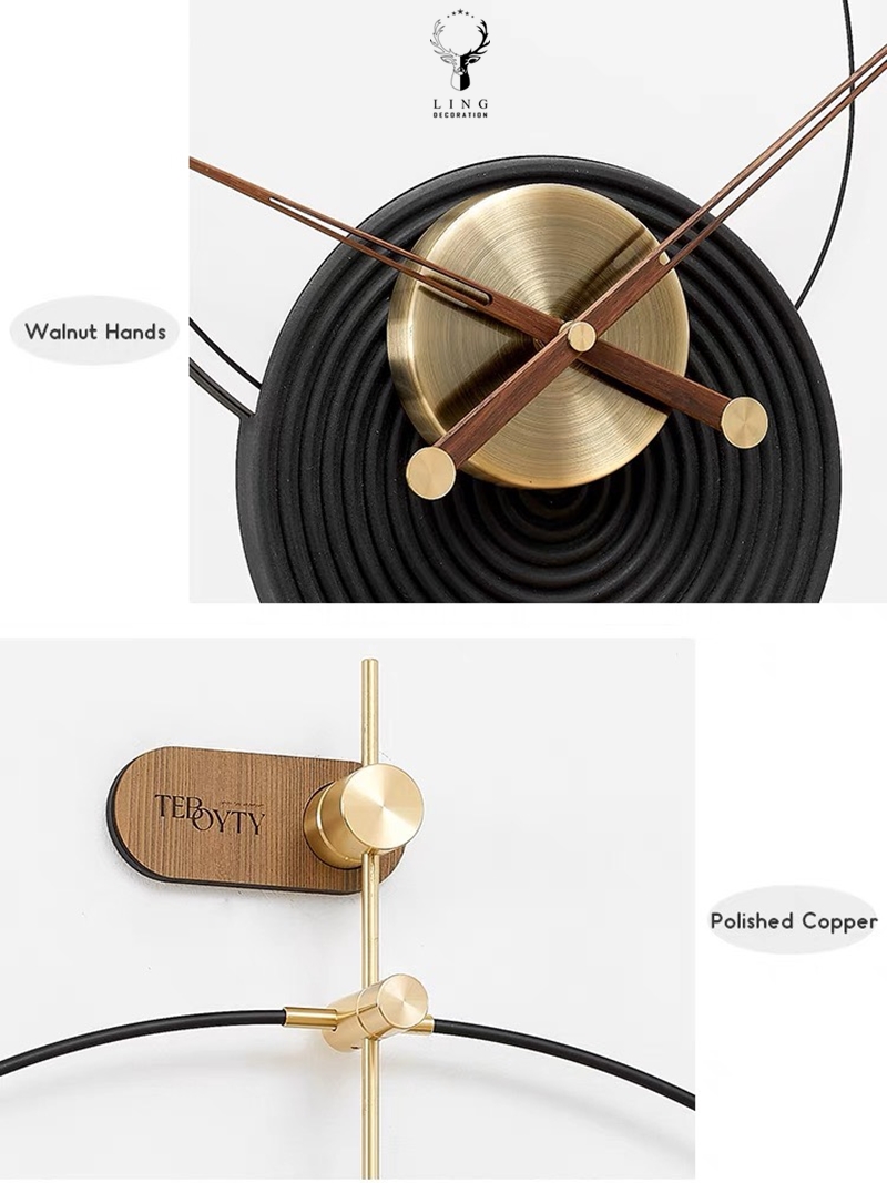 Đồng hồ tối giản Bắc Âu(LDH209)lingdecor Đồng hồ tối giản Bắc Âu(LDH209)lingdecor