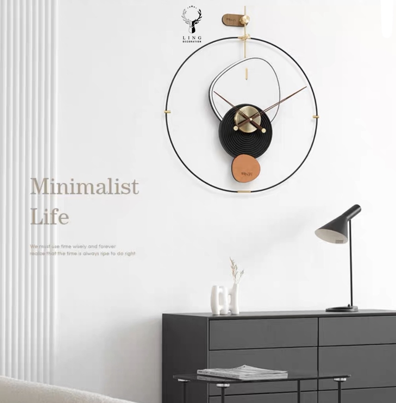 Đồng hồ tối giản Bắc Âu(LDH209)lingdecor Đồng hồ tối giản Bắc Âu(LDH209)lingdecor