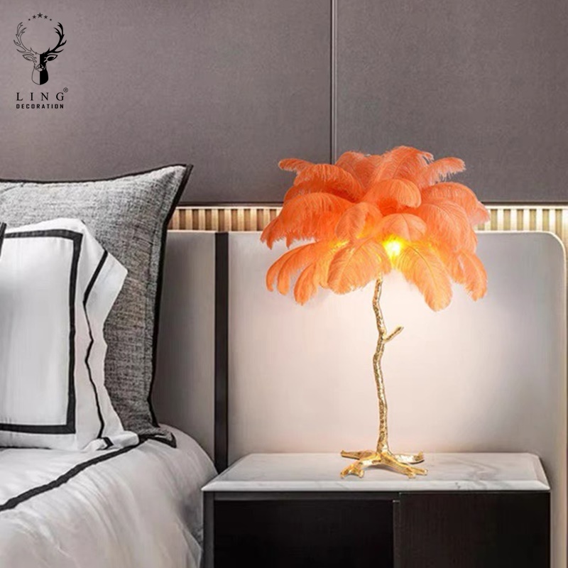Đèn bàn lông vũ(LLTB22) Lingdecor