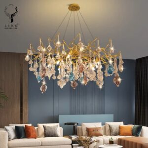 Đèn chùm serip đồng(SRD07)