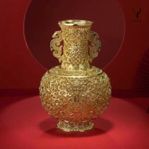 Lục bình đồng mạ vàng 24K(LD333)