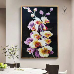 Tranh khảm trai Hoa Lan Hồ Điệp(LTKT62)