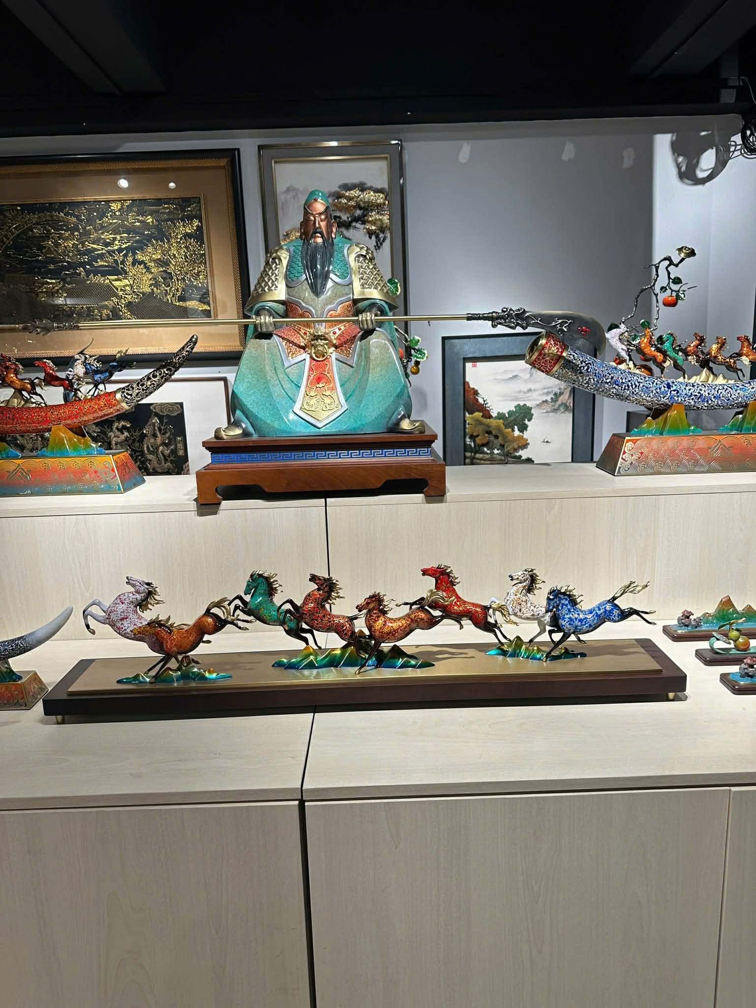 Bát mã sơn mài(LD389) Lingdecor 5