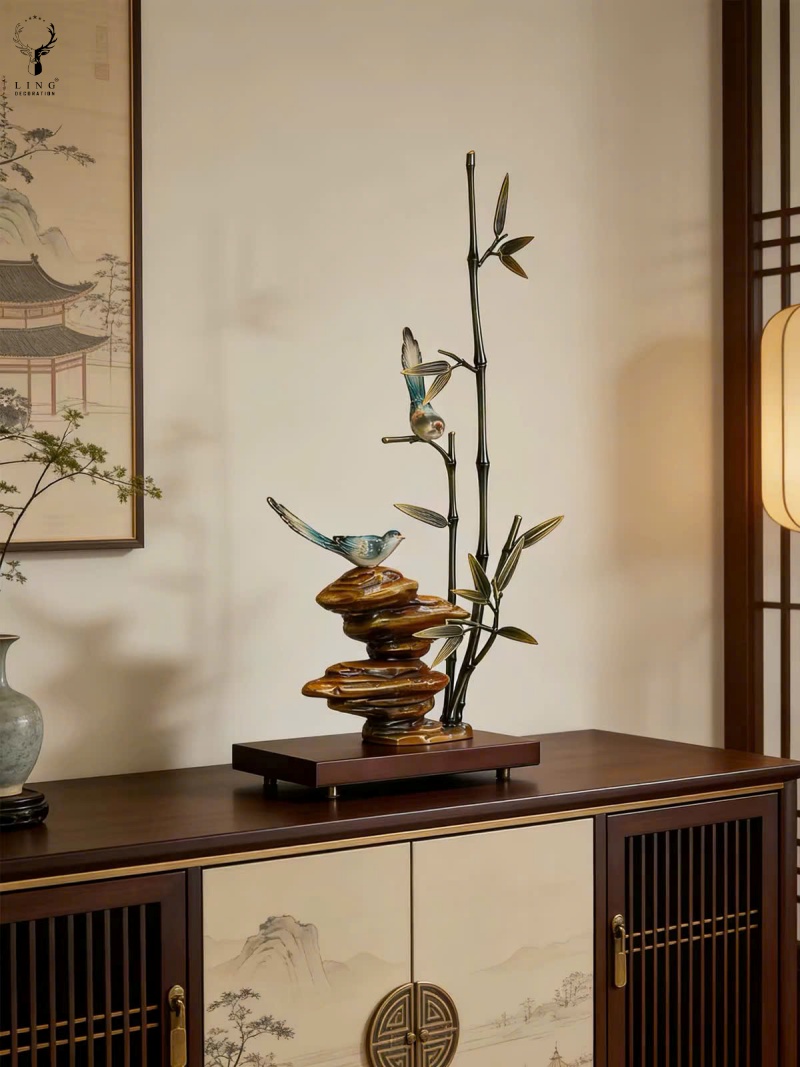 Chim đậu cành trúc (LD 421) lingdecor2