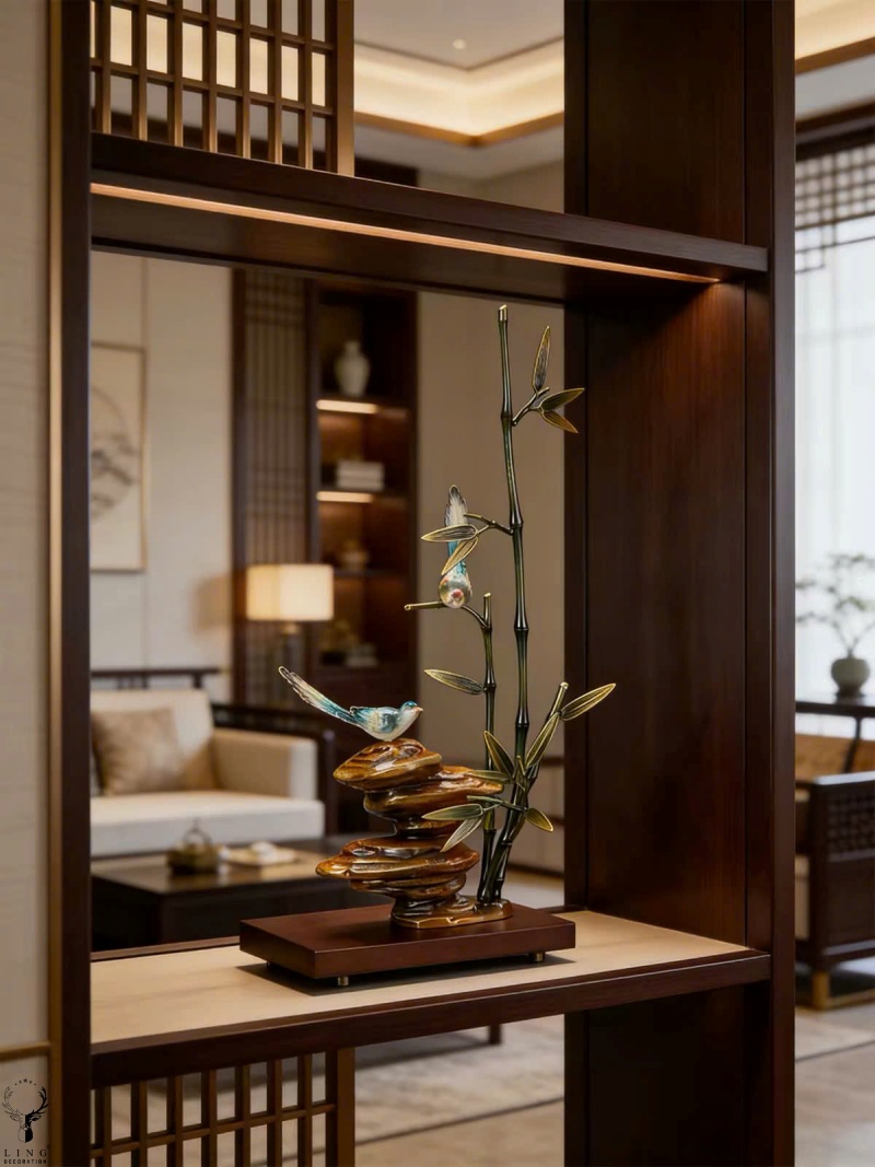 Chim đậu cành trúc (LD 421) lingdecor3