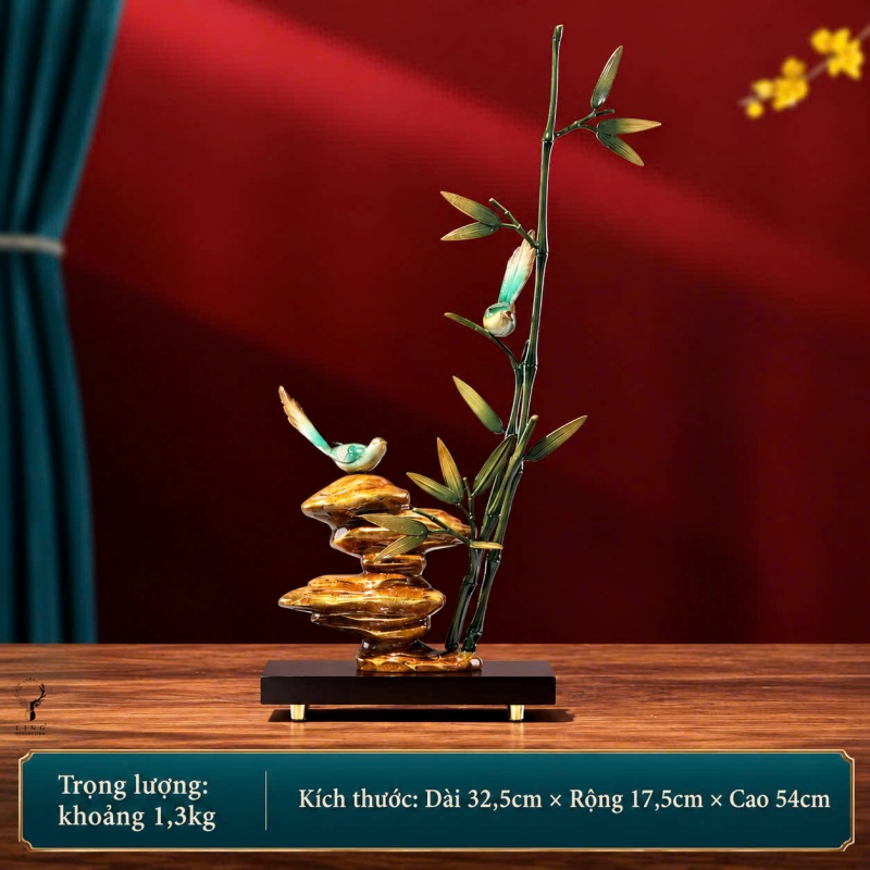 Chim đậu cành trúc (LD 421) lingdecor4