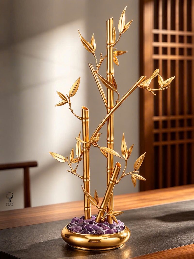 Trúc kim vàng đế đá tím (LD 411) lingdecor2