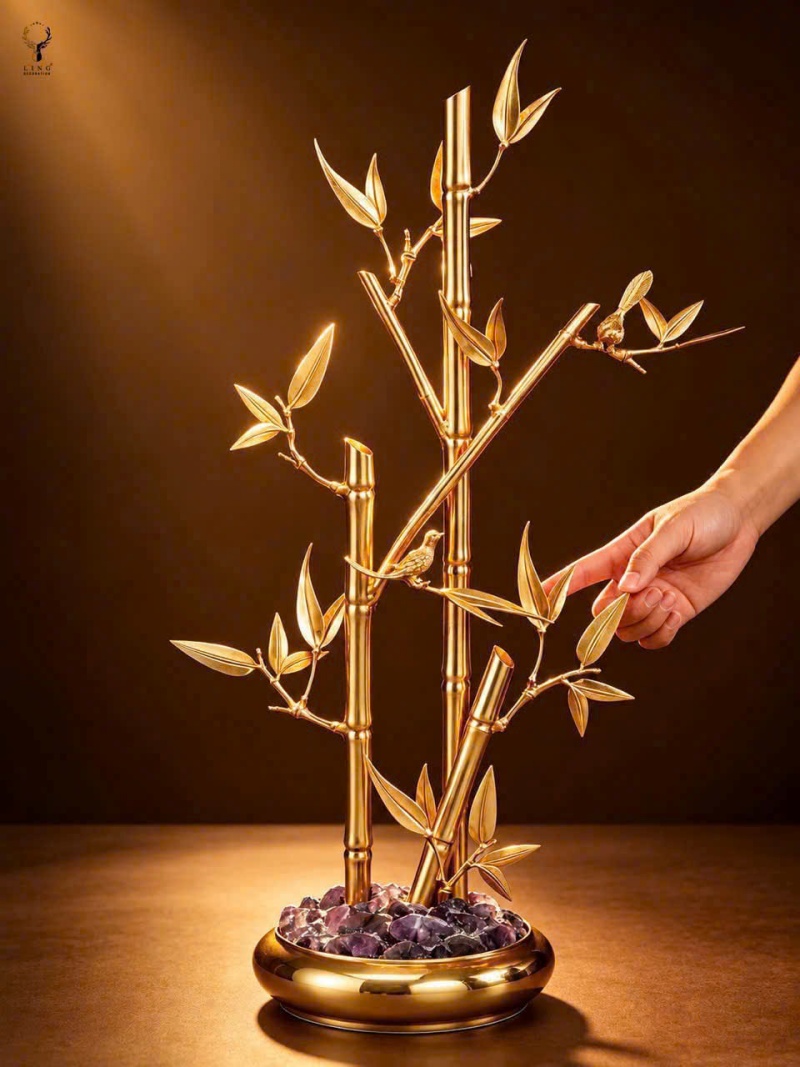 Trúc kim vàng đế đá tím (LD 411) lingdecor3