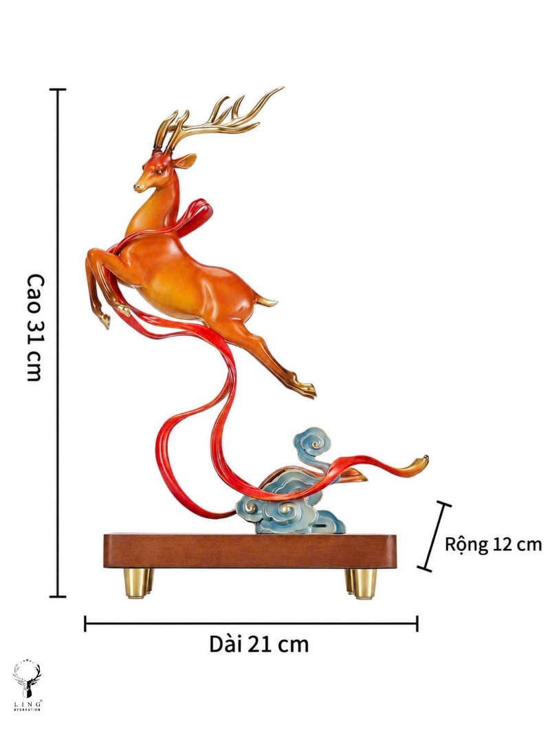 Tượng hươu thần vận (LD 414) lingdecor2